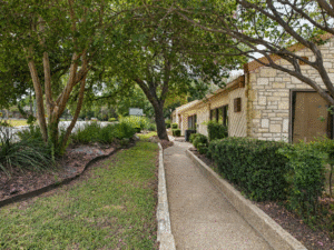 11 landscaped walkway